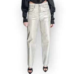 Zara Silver Straight Leg Women's Jeans